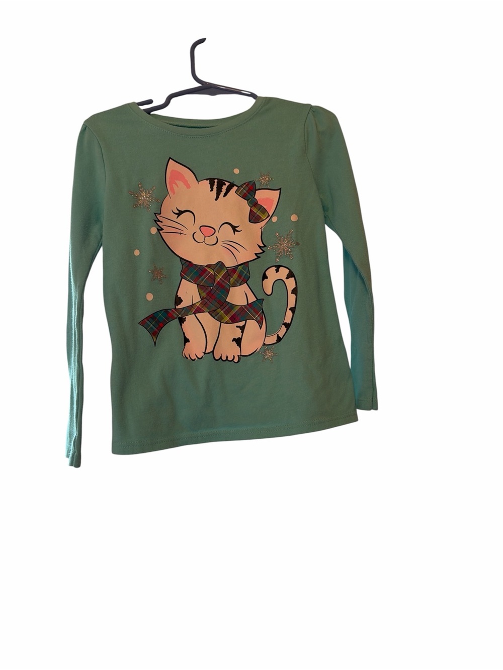 Garanimals Mint Green Long Sleeve Cat Graphic Tee